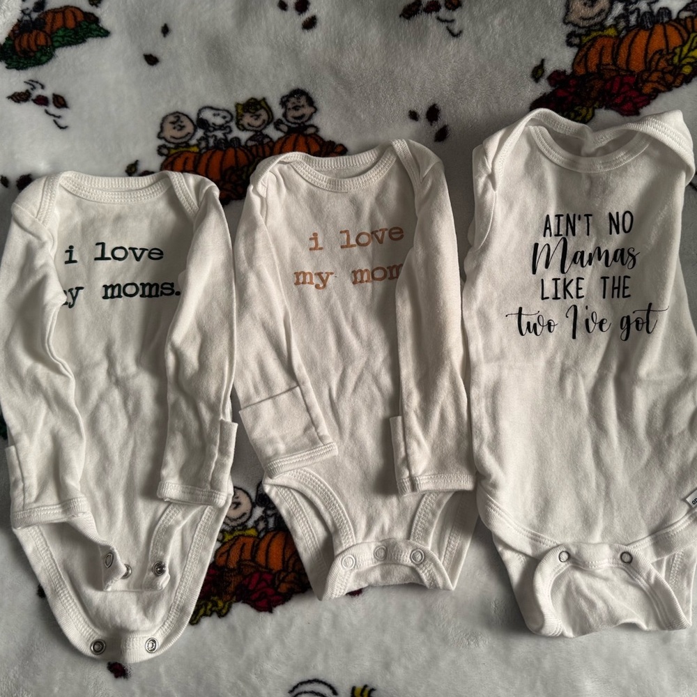 Simple White Baby Bodysuits with Fun Text